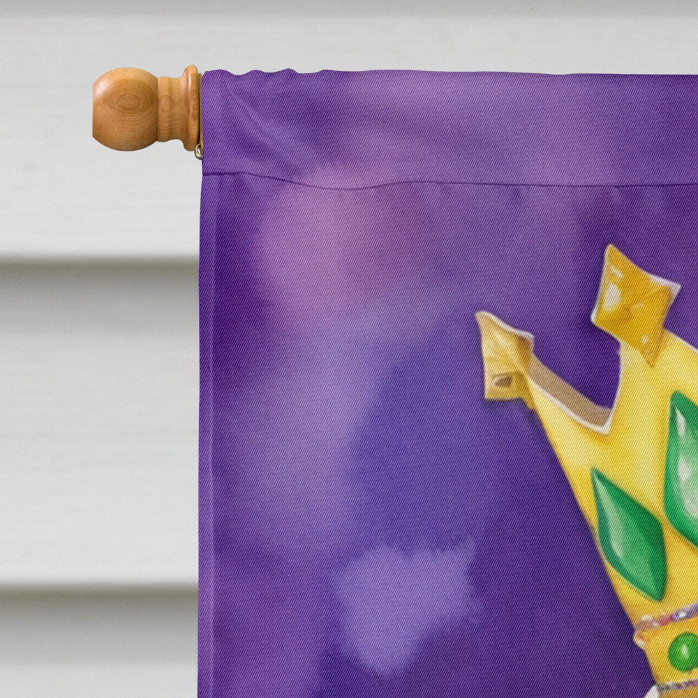 Komondor King of Mardi Gras House Flag 28x40 Porch Sleeve Pole Decorative Outside Yard Banner Artwork Wall Hanging, Polyester
