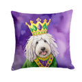 Komondor King of Mardi Gras Decorative Throw Pillow 18x18 Indoor Outdoor Accent Cushion, Fabric Cover with Insert for Sofa, Bed, Porch & Living Room