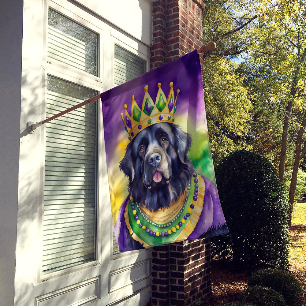 Newfoundland King of Mardi Gras House Flag 28x40 Porch Sleeve Pole Decorative Outside Yard Banner Artwork Wall Hanging, Polyester