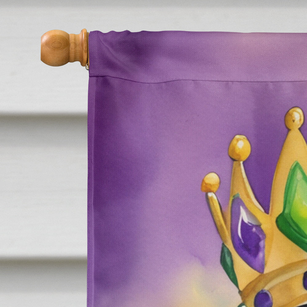 Newfoundland King of Mardi Gras House Flag 28x40 Porch Sleeve Pole Decorative Outside Yard Banner Artwork Wall Hanging, Polyester