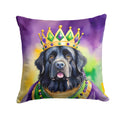 Newfoundland King of Mardi Gras Decorative Throw Pillow 14x14 Indoor Outdoor Accent Cushion, Fabric Cover with Insert for Sofa, Bed, Porch & Living Room