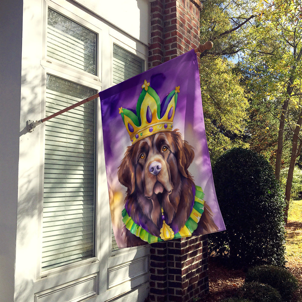 Newfoundland King of Mardi Gras House Flag 28x40 Porch Sleeve Pole Decorative Outside Yard Banner Artwork Wall Hanging, Polyester