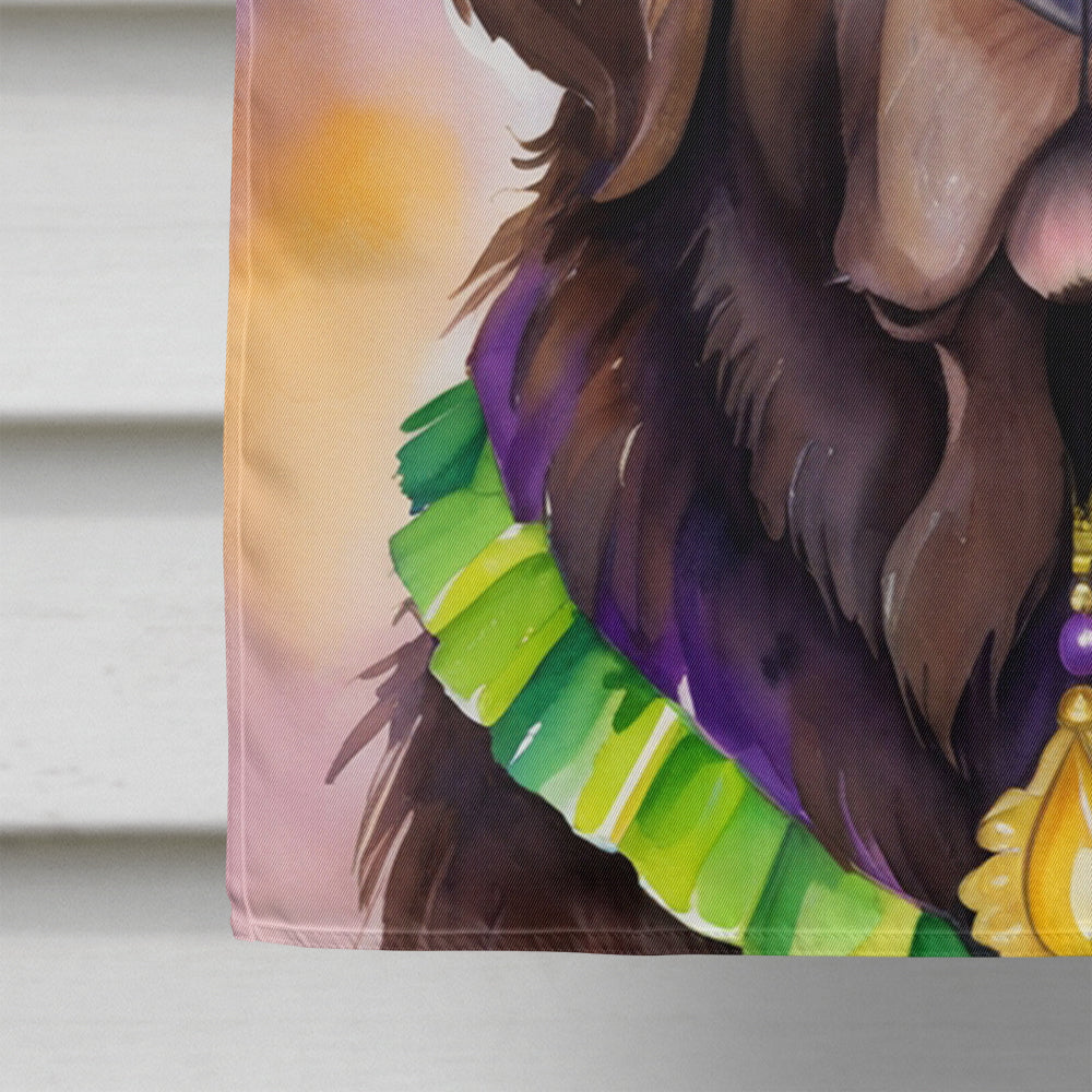 Newfoundland King of Mardi Gras House Flag 28x40 Porch Sleeve Pole Decorative Outside Yard Banner Artwork Wall Hanging, Polyester
