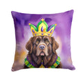 Newfoundland King of Mardi Gras Decorative Throw Pillow 18x18 Indoor Outdoor Accent Cushion, Fabric Cover with Insert for Sofa, Bed, Porch & Living Room