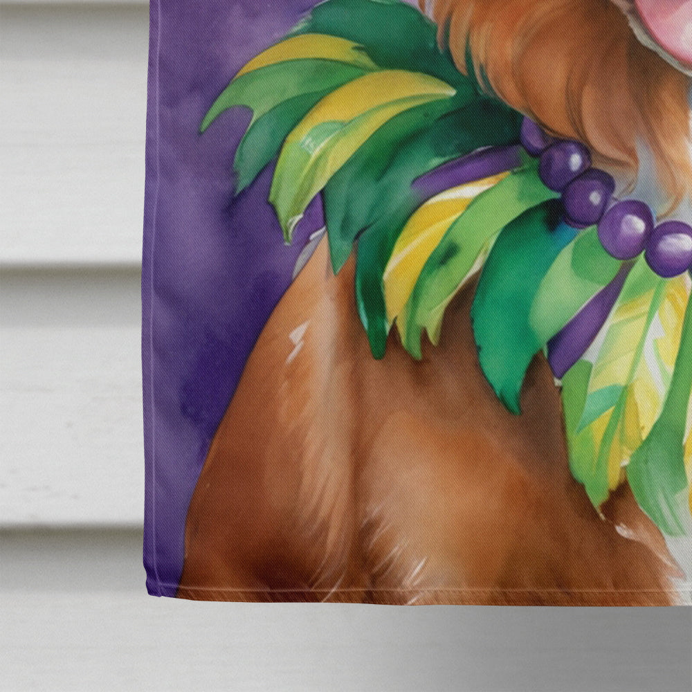 Nova Scotia Duck Tolling Retriever King of Mardi Gras House Flag 28x40 Porch Sleeve Pole Decorative Outside Yard Banner Artwork Wall Hanging, Polyester