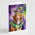 Nova Scotia Duck Tolling Retriever King of Mardi Gras Greeting Cards Pack of 8 Blank Cards with Envelopes Whimsical A7 Size 5x7