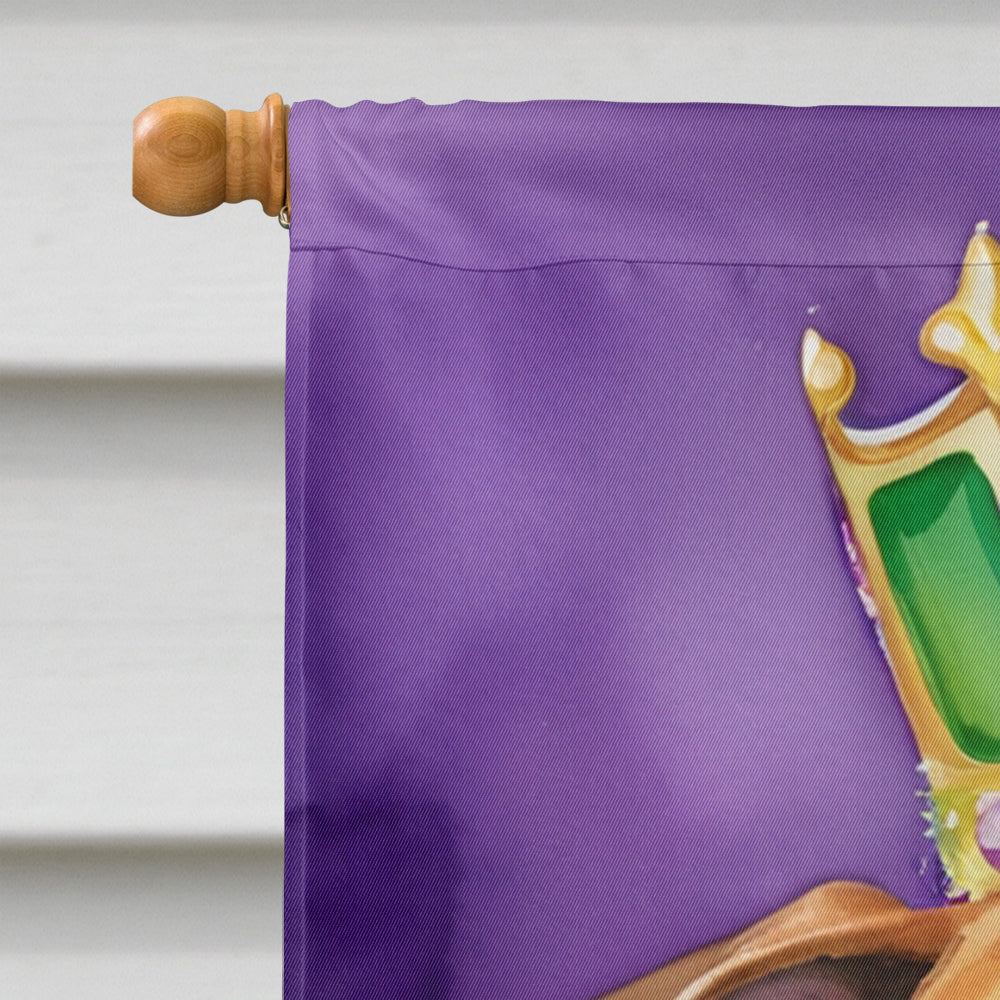 Rhodesian Ridgeback King of Mardi Gras House Flag 28x40 Porch Sleeve Pole Decorative Outside Yard Banner Artwork Wall Hanging, Polyester