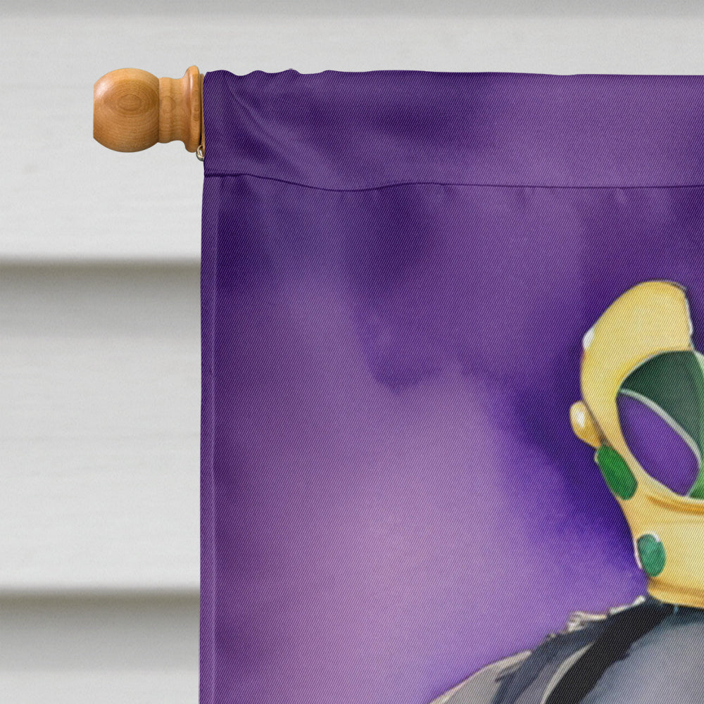 Rottweiler King of Mardi Gras House Flag 28x40 Porch Sleeve Pole Decorative Outside Yard Banner Artwork Wall Hanging, Polyester
