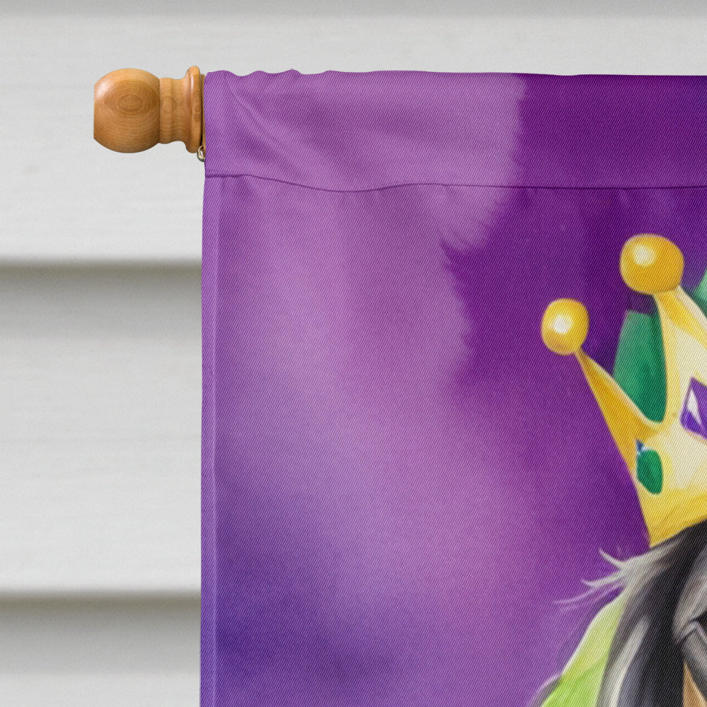 Saluki King of Mardi Gras House Flag 28x40 Porch Sleeve Pole Decorative Outside Yard Banner Artwork Wall Hanging, Polyester