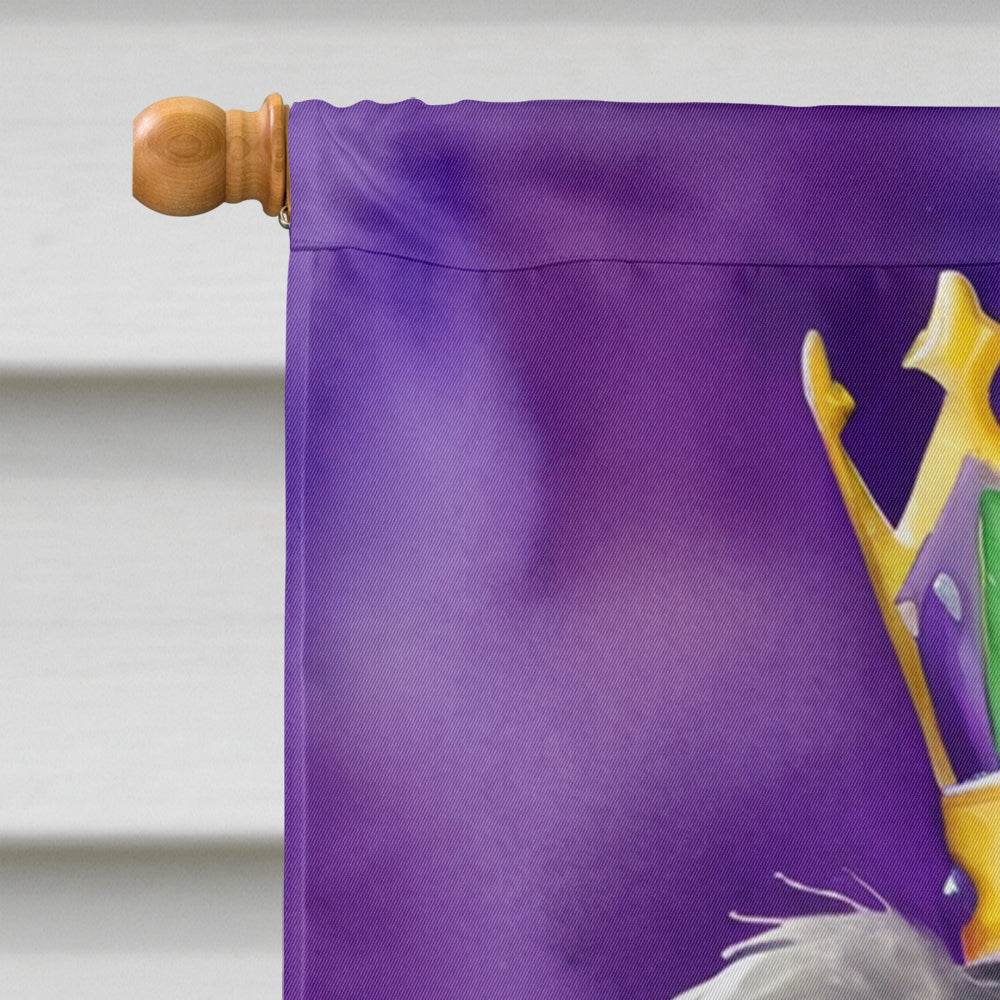 Scottish Deerhound King of Mardi Gras House Flag 28x40 Porch Sleeve Pole Decorative Outside Yard Banner Artwork Wall Hanging, Polyester