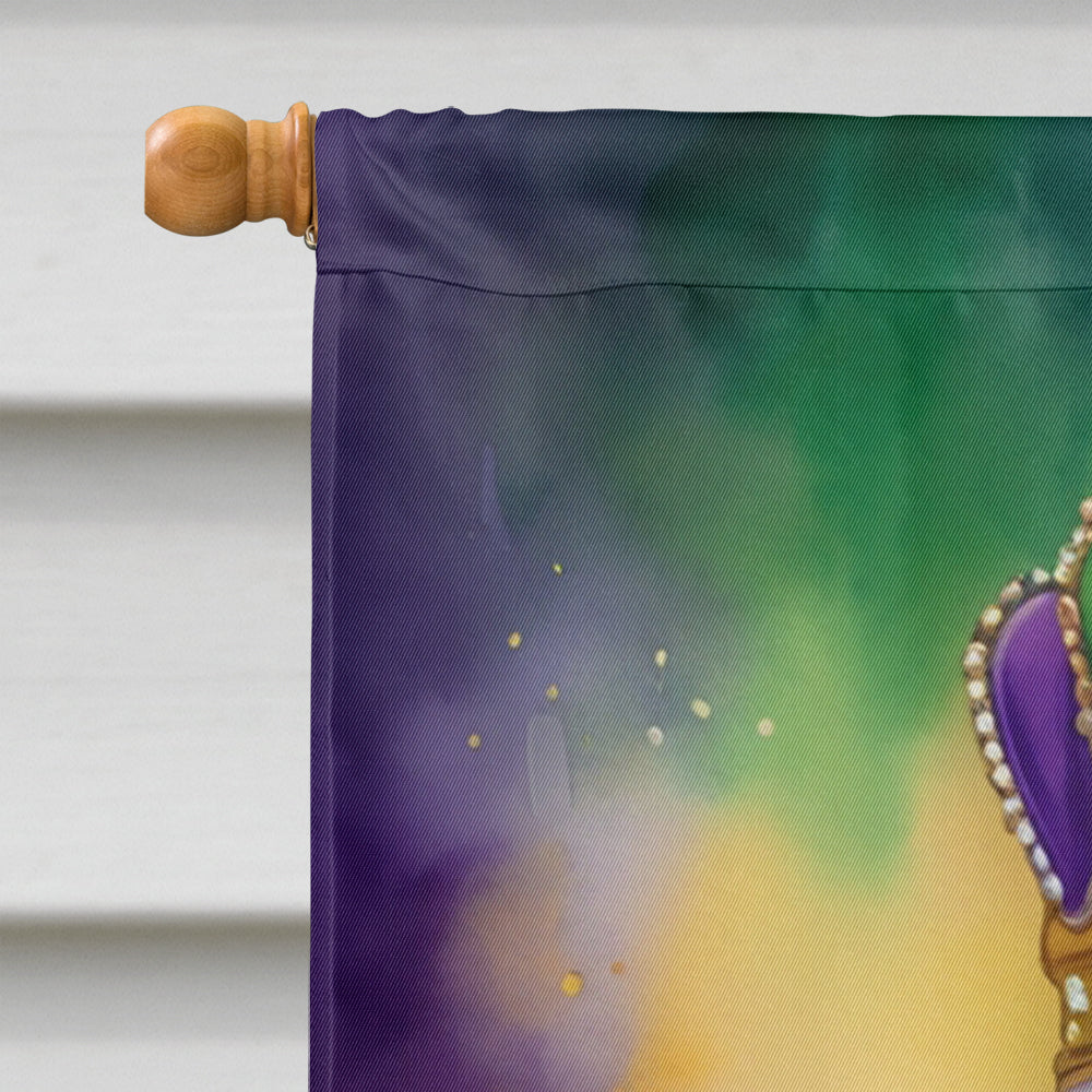 Shih Tzu King of Mardi Gras House Flag 28x40 Porch Sleeve Pole Decorative Outside Yard Banner Artwork Wall Hanging, Polyester