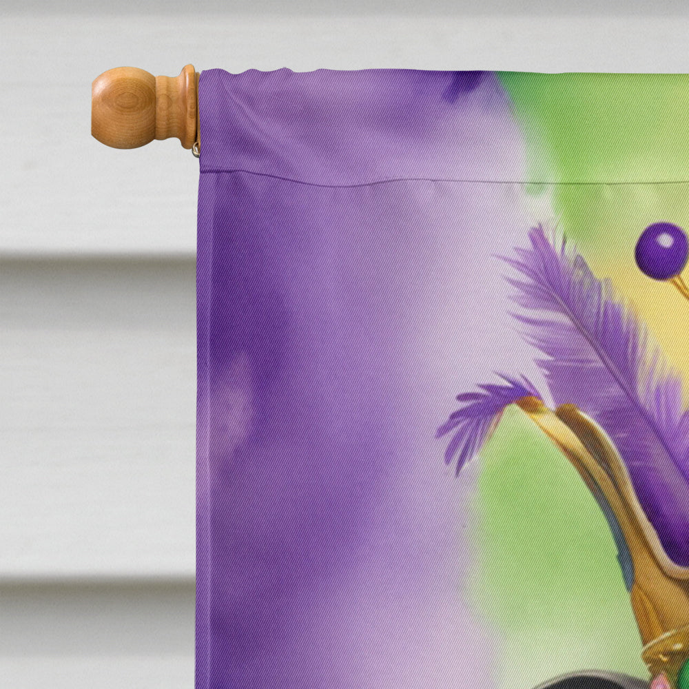 Staffordshire Bull Terrier King of Mardi Gras House Flag 28x40 Porch Sleeve Pole Decorative Outside Yard Banner Artwork Wall Hanging, Polyester