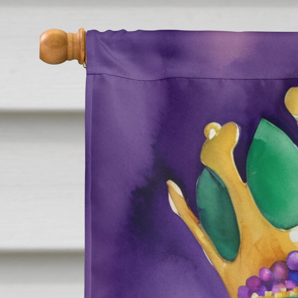 Vizsla King of Mardi Gras House Flag 28x40 Porch Sleeve Pole Decorative Outside Yard Banner Artwork Wall Hanging, Polyester