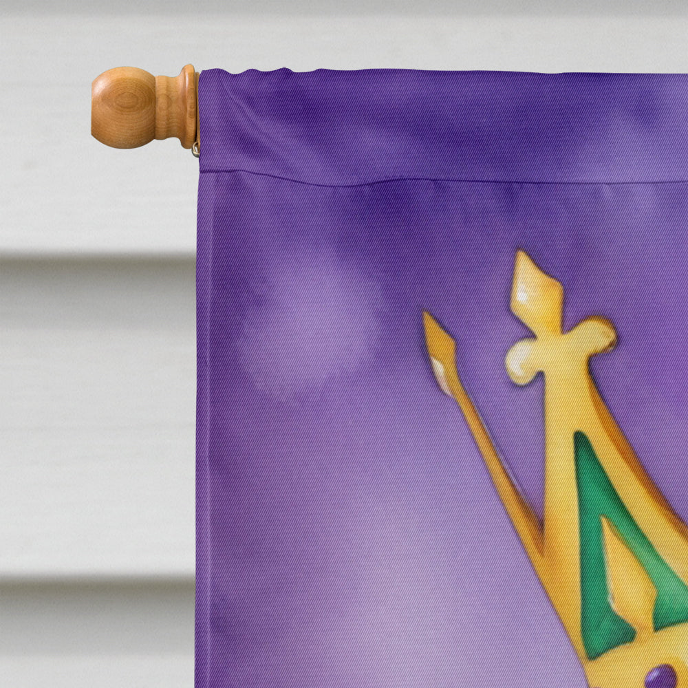 Welsh Springer Spaniel King of Mardi Gras House Flag 28x40 Porch Sleeve Pole Decorative Outside Yard Banner Artwork Wall Hanging, Polyester