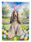 Afghan Hound Easter Egg Hunt House Flag 28x40 Porch Sleeve Pole Decorative Outside Yard Banner Artwork Wall Hanging, Polyester