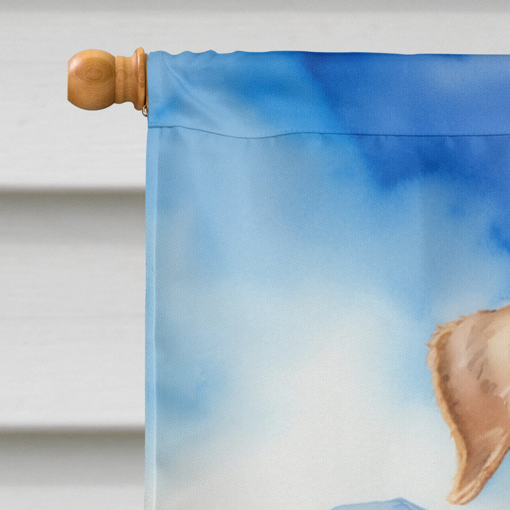 Airedale Terrier Easter Egg Hunt House Flag 28x40 Porch Sleeve Pole Decorative Outside Yard Banner Artwork Wall Hanging, Polyester
