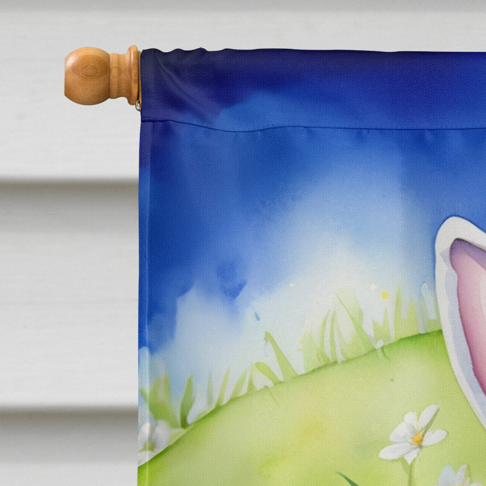 American English Coonhound Easter Egg Hunt House Flag 28x40 Porch Sleeve Pole Decorative Outside Yard Banner Artwork Wall Hanging, Polyester