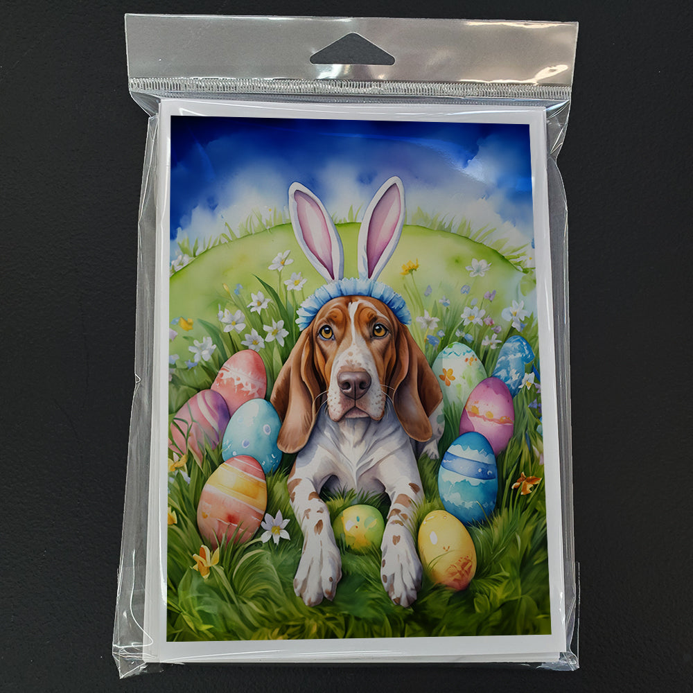 American English Coonhound Easter Egg Hunt Greeting Cards Pack of 8 Blank Cards with Envelopes Whimsical A7 Size 5x7