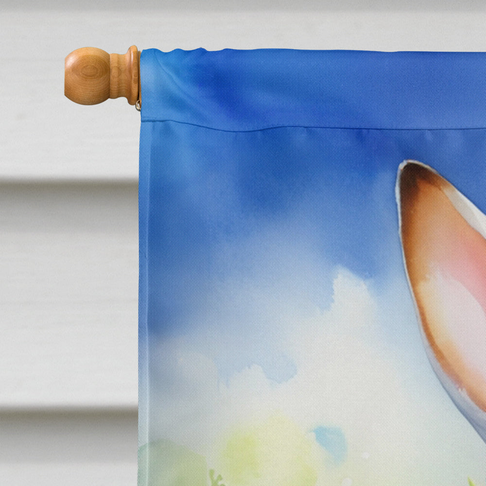 American Foxhound Easter Egg Hunt House Flag 28x40 Porch Sleeve Pole Decorative Outside Yard Banner Artwork Wall Hanging, Polyester