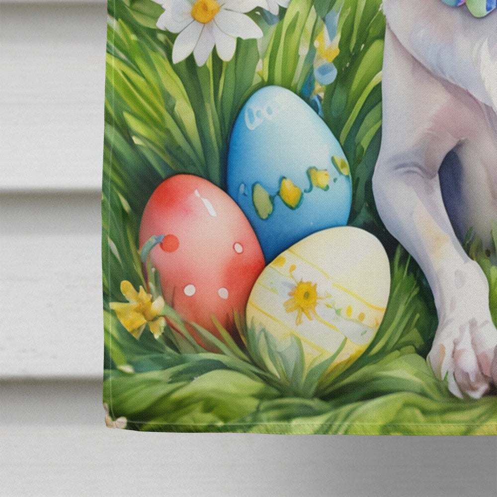 American Foxhound Easter Egg Hunt House Flag 28x40 Porch Sleeve Pole Decorative Outside Yard Banner Artwork Wall Hanging, Polyester