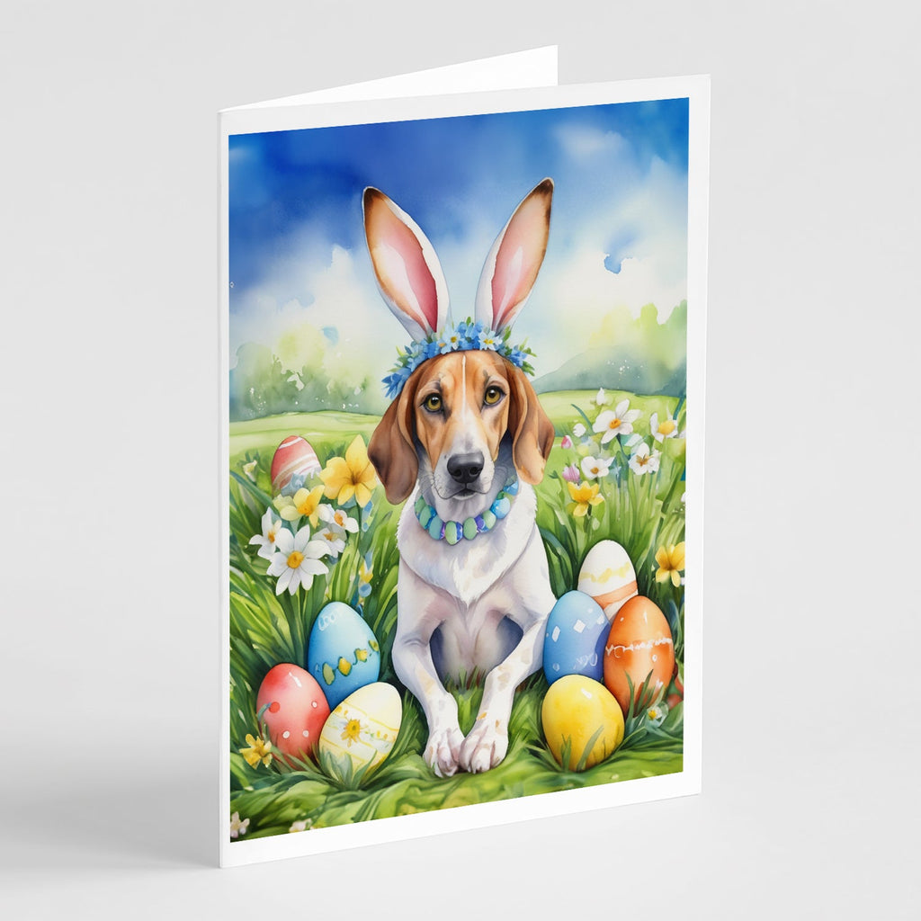 American Foxhound Easter Egg Hunt Greeting Cards Pack of 8 Blank Cards with Envelopes Whimsical A7 Size 5x7