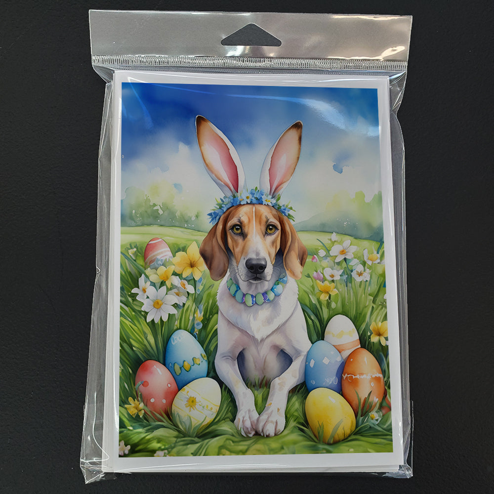 American Foxhound Easter Egg Hunt Greeting Cards Pack of 8 Blank Cards with Envelopes Whimsical A7 Size 5x7