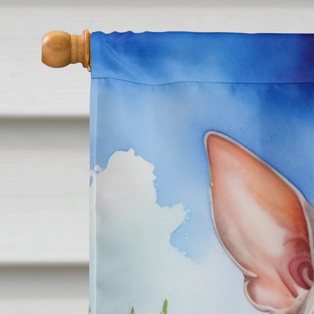 American Hairless Terrier Easter Egg Hunt House Flag 28x40 Porch Sleeve Pole Decorative Outside Yard Banner Artwork Wall Hanging, Polyester