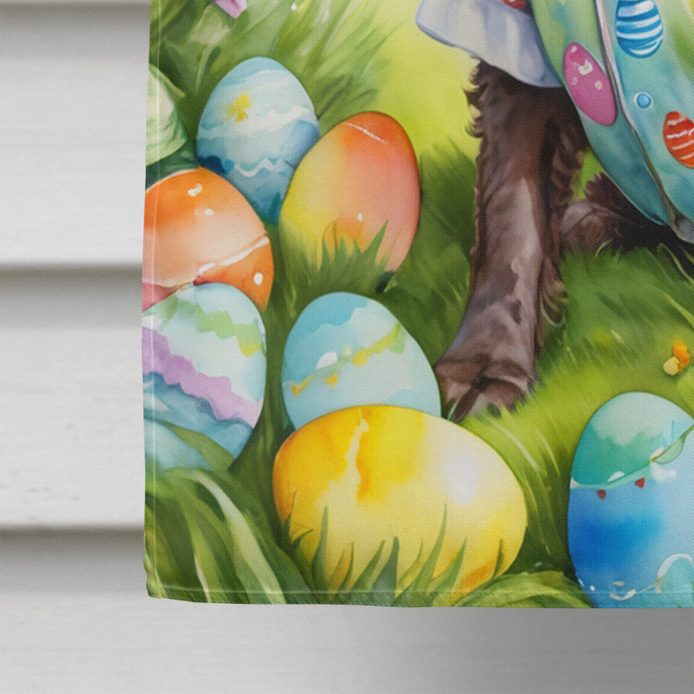 American Water Spaniel Easter Egg Hunt House Flag 28x40 Porch Sleeve Pole Decorative Outside Yard Banner Artwork Wall Hanging, Polyester