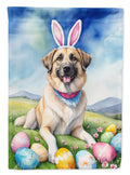 Anatolian Shepherd Dog Easter Egg Hunt House Flag 28x40 Porch Sleeve Pole Decorative Outside Yard Banner Artwork Wall Hanging, Polyester