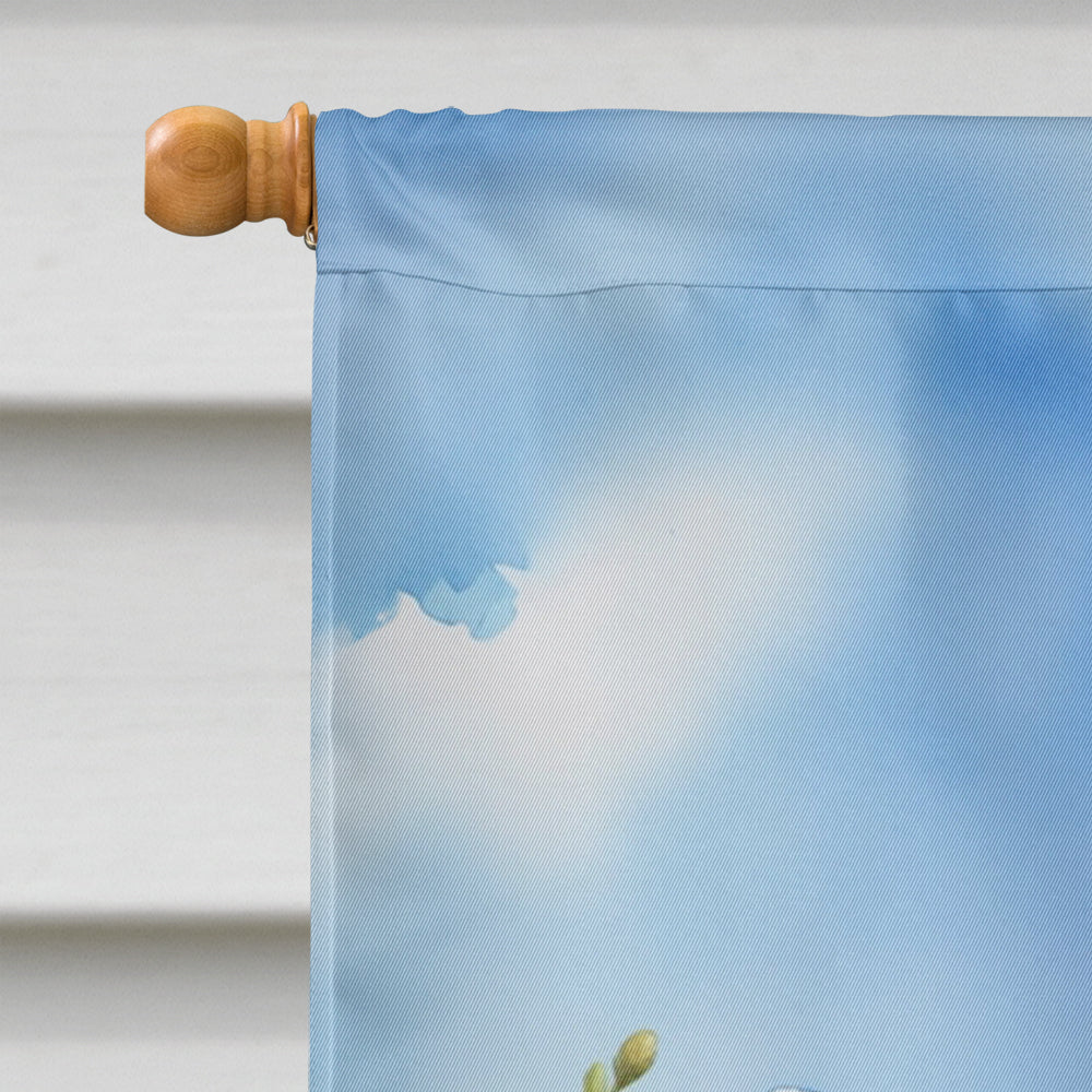 Australian Terrier Easter Egg Hunt House Flag 28x40 Porch Sleeve Pole Decorative Outside Yard Banner Artwork Wall Hanging, Polyester