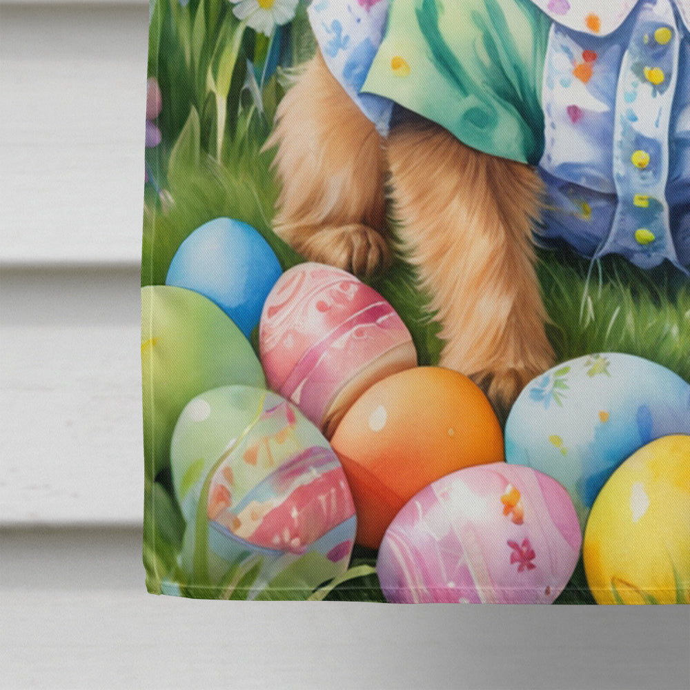 Australian Terrier Easter Egg Hunt House Flag 28x40 Porch Sleeve Pole Decorative Outside Yard Banner Artwork Wall Hanging, Polyester