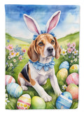 Beagle Easter Egg Hunt House Flag 28x40 Porch Sleeve Pole Decorative Outside Yard Banner Artwork Wall Hanging, Polyester
