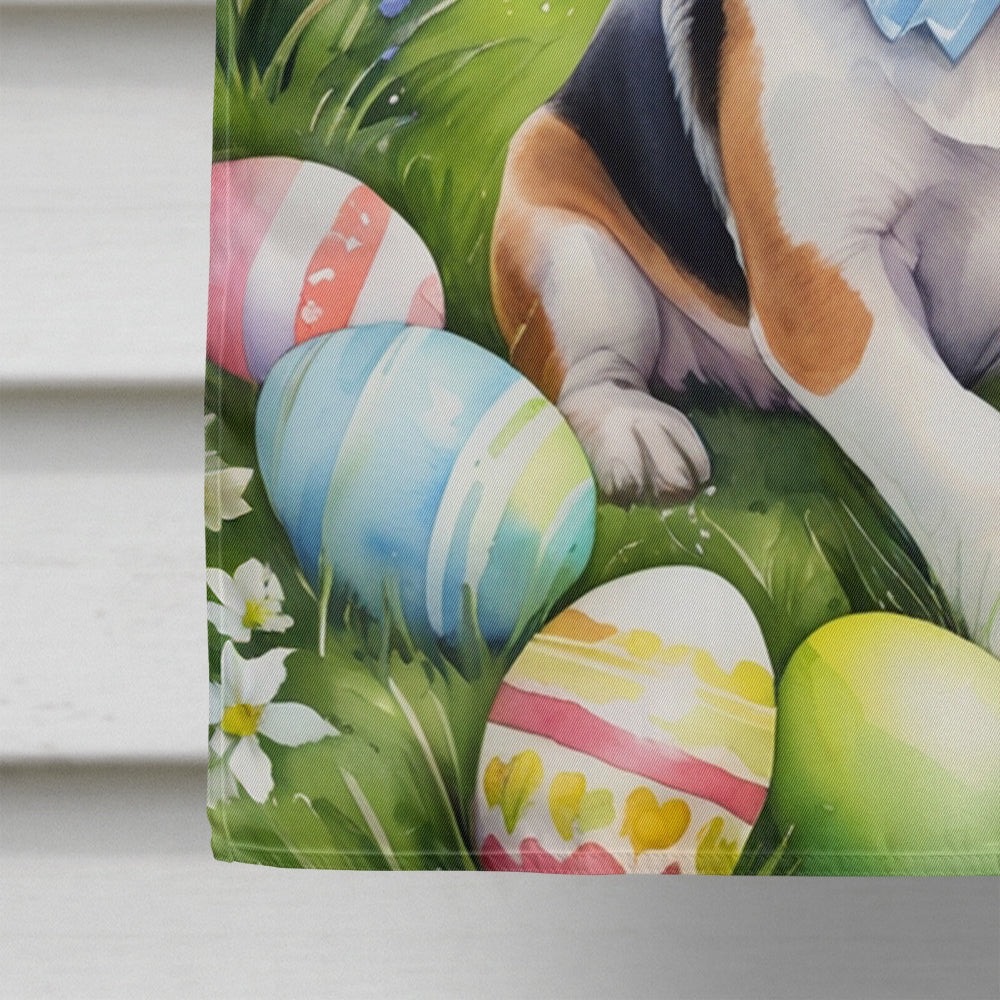 Beagle Easter Egg Hunt House Flag 28x40 Porch Sleeve Pole Decorative Outside Yard Banner Artwork Wall Hanging, Polyester