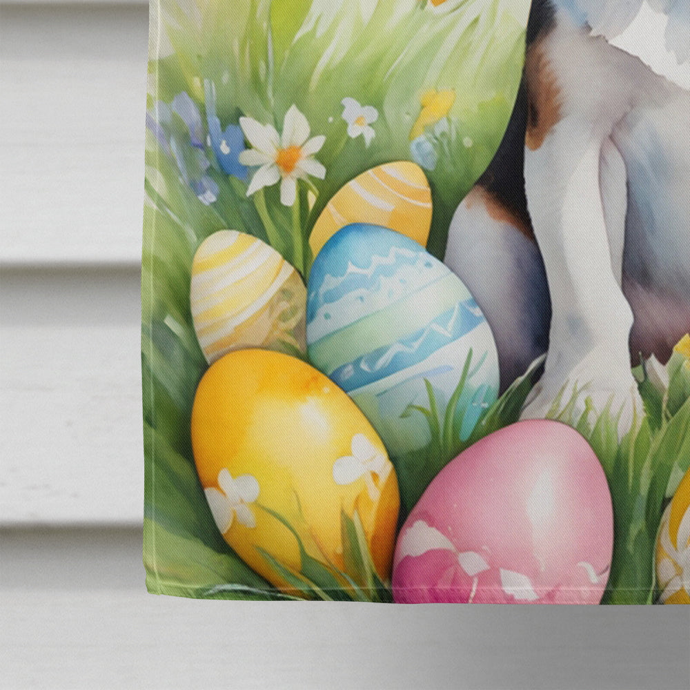 Beagle Easter Egg Hunt House Flag 28x40 Porch Sleeve Pole Decorative Outside Yard Banner Artwork Wall Hanging, Polyester