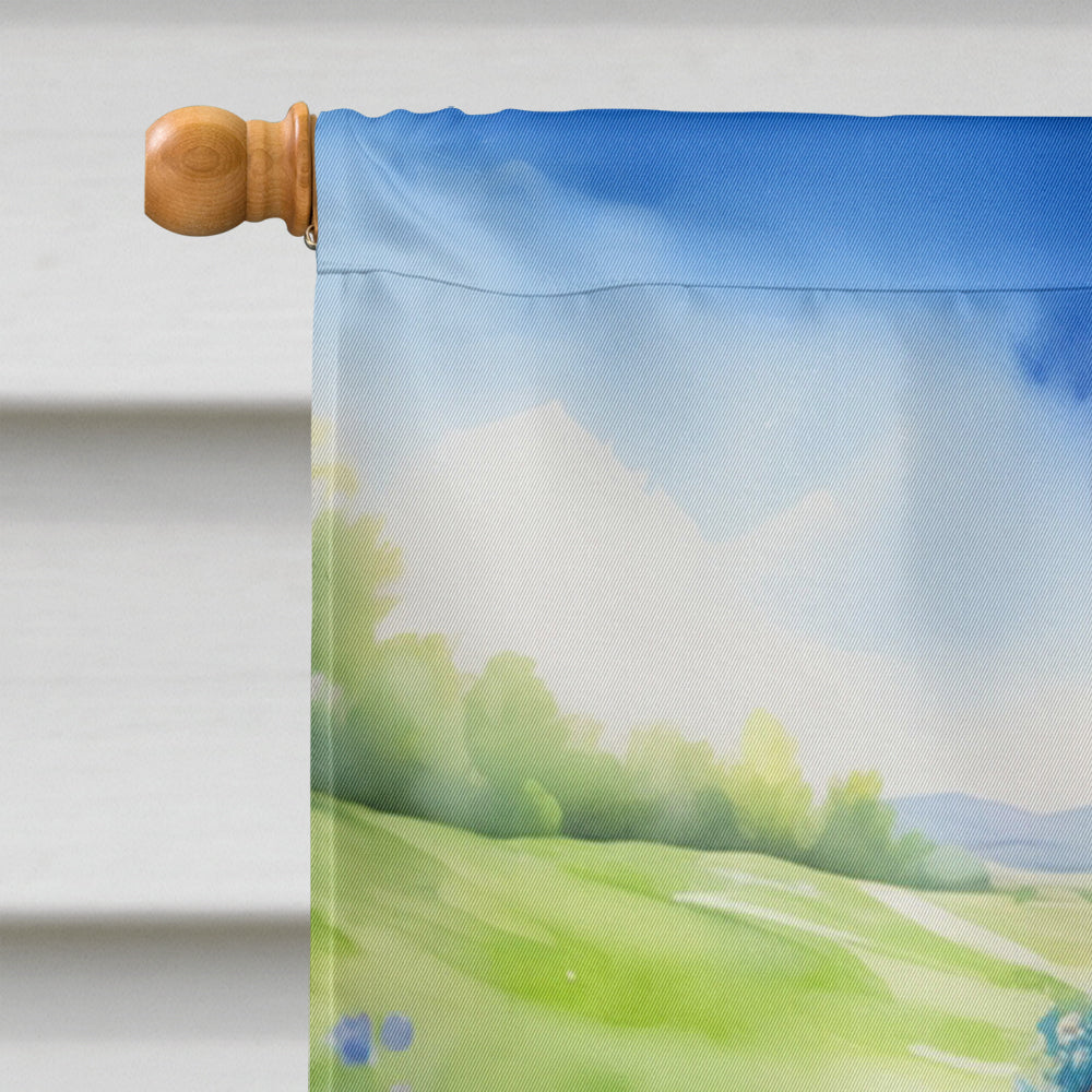 Beagle Easter Egg Hunt House Flag 28x40 Porch Sleeve Pole Decorative Outside Yard Banner Artwork Wall Hanging, Polyester