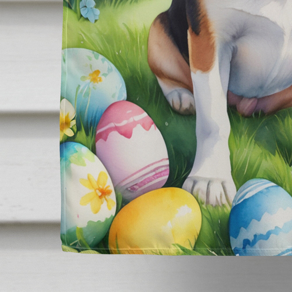 Beagle Easter Egg Hunt House Flag 28x40 Porch Sleeve Pole Decorative Outside Yard Banner Artwork Wall Hanging, Polyester