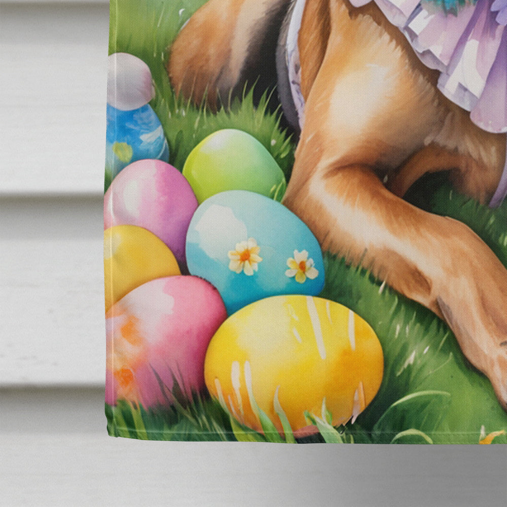 Belgian Malinois Easter Egg Hunt House Flag 28x40 Porch Sleeve Pole Decorative Outside Yard Banner Artwork Wall Hanging, Polyester