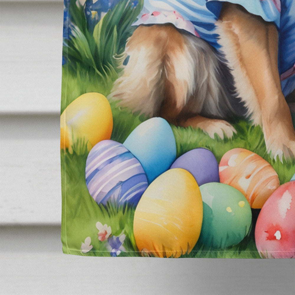 Belgian Tervuren Easter Egg Hunt House Flag 28x40 Porch Sleeve Pole Decorative Outside Yard Banner Artwork Wall Hanging, Polyester