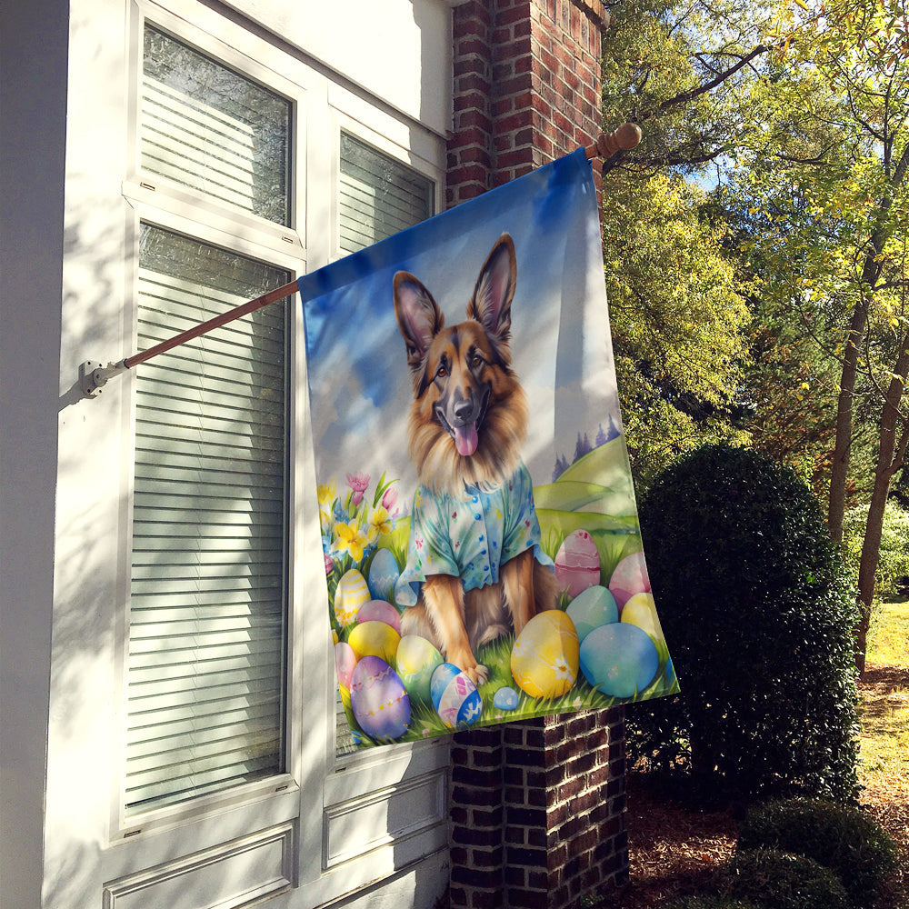 Belgian Tervuren Easter Egg Hunt House Flag 28x40 Porch Sleeve Pole Decorative Outside Yard Banner Artwork Wall Hanging, Polyester