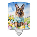 Belgian Tervuren Easter Egg Hunt Ceramic Night Light Compact, UL-Certified, Ideal for Bedroom, Bathroom, Nursery, Hallway, Kitchen, 6x4x3, Multicolor
