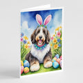 Bernedoodle Easter Egg Hunt Greeting Cards Pack of 8 Blank Cards with Envelopes Whimsical A7 Size 5x7