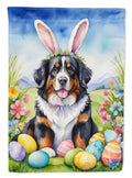 Bernese Mountain Dog Easter Egg Hunt House Flag 28x40 Porch Sleeve Pole Decorative Outside Yard Banner Artwork Wall Hanging, Polyester