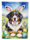 Bernese Mountain Dog Easter Egg Hunt House Flag 28x40 Porch Sleeve Pole Decorative Outside Yard Banner Artwork Wall Hanging, Polyester