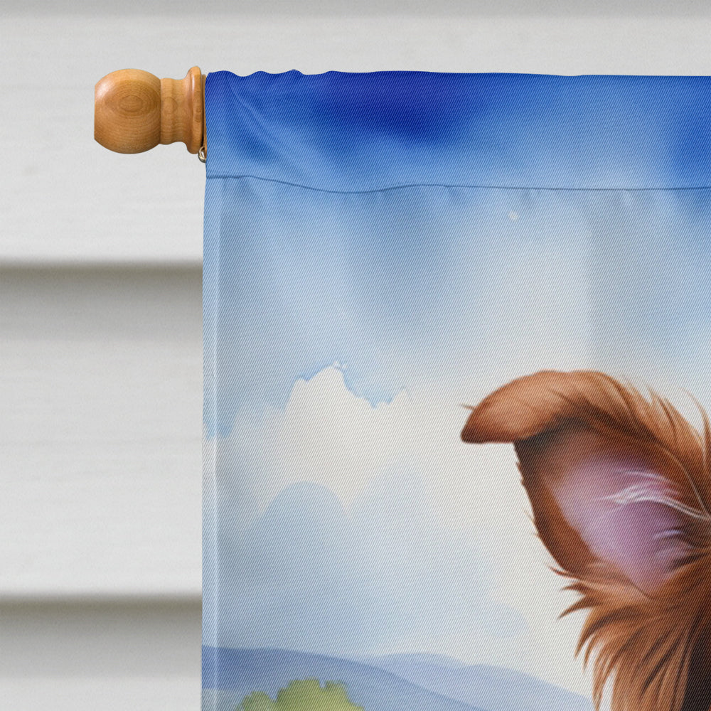 Border Collie Easter Egg Hunt House Flag 28x40 Porch Sleeve Pole Decorative Outside Yard Banner Artwork Wall Hanging, Polyester