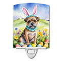 Border Terrier Easter Egg Hunt Ceramic Night Light Compact, UL-Certified, Ideal for Bedroom, Bathroom, Nursery, Hallway, Kitchen, 6x4x3, Multicolor