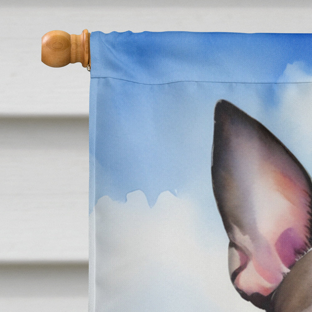 Boston Terrier Easter Egg Hunt House Flag 28x40 Porch Sleeve Pole Decorative Outside Yard Banner Artwork Wall Hanging, Polyester