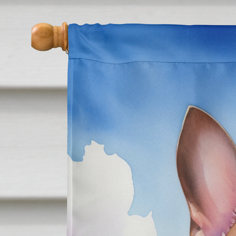 Boston Terrier Easter Egg Hunt House Flag 28x40 Porch Sleeve Pole Decorative Outside Yard Banner Artwork Wall Hanging, Polyester