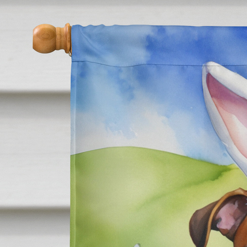Boxer Easter Egg Hunt House Flag 28x40 Porch Sleeve Pole Decorative Outside Yard Banner Artwork Wall Hanging, Polyester