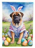 Bullmastiff Easter Egg Hunt House Flag 28x40 Porch Sleeve Pole Decorative Outside Yard Banner Artwork Wall Hanging, Polyester