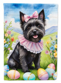 Cairn Terrier Easter Egg Hunt House Flag 28x40 Porch Sleeve Pole Decorative Outside Yard Banner Artwork Wall Hanging, Polyester